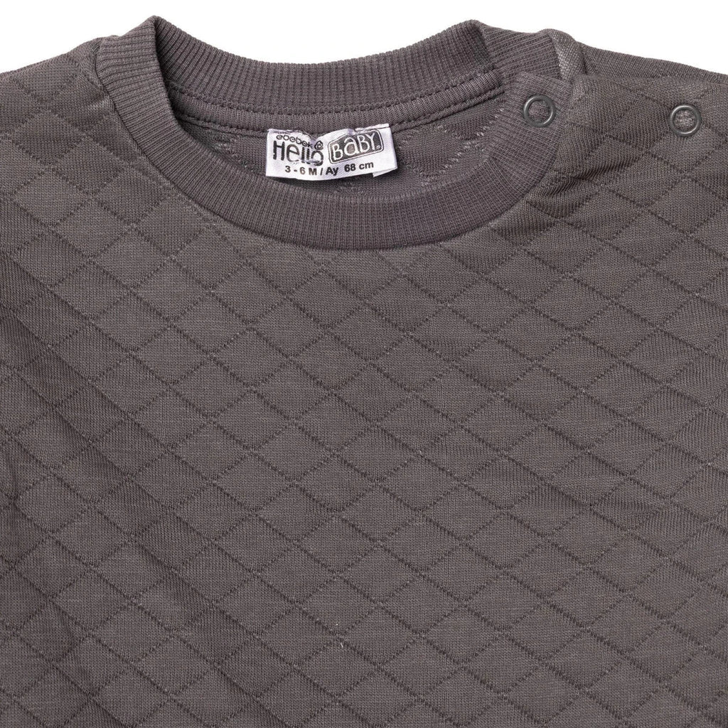 HelloBaby Quilted Baby Sweatshirt & Leggings Set (1-3 Months to 12 Months)