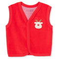 HelloBaby Deer Print Velour Baby Gilet (Newborn to 6-9 Months)