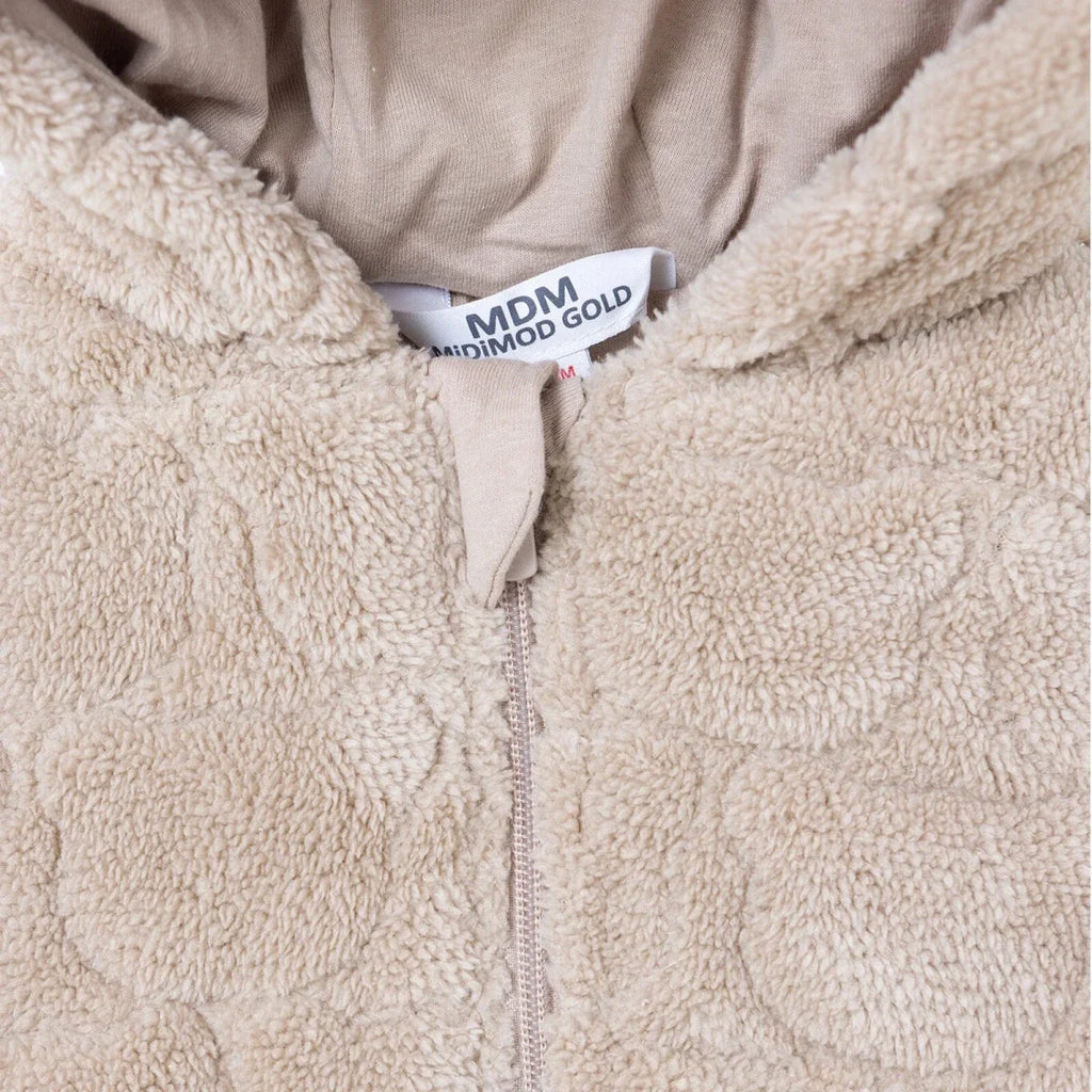 Midimod Animal Print Hooded Fleece Baby Pramsuit (1-3 Months to 12 Months)