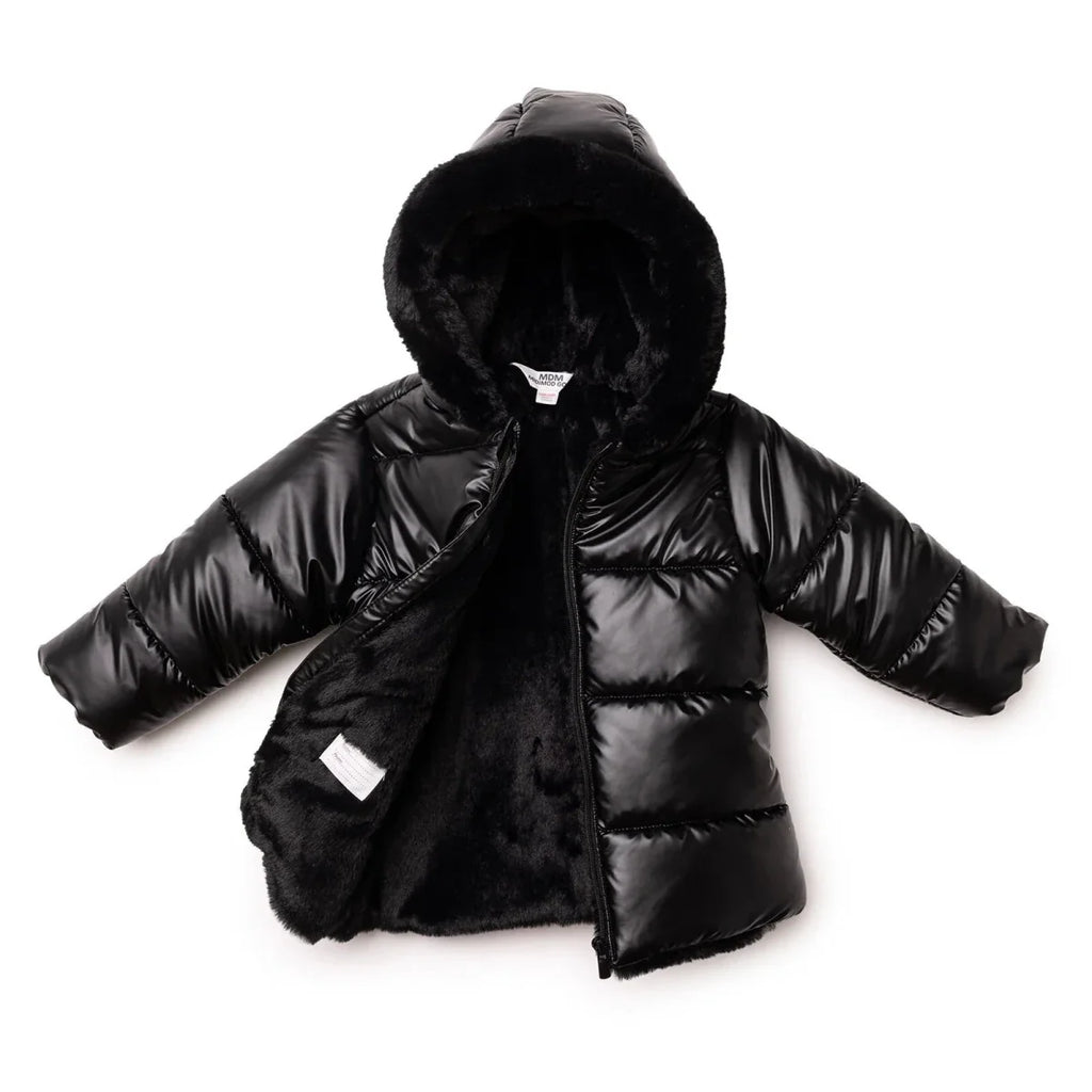 Midimod Water-Repellent Hooded Baby Coat (12 Months to 2-3 Years) - Black