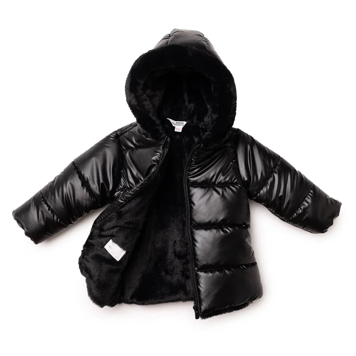 Midimod Water-Repellent Hooded Baby Coat (12 Months to 2-3 Years) - Black