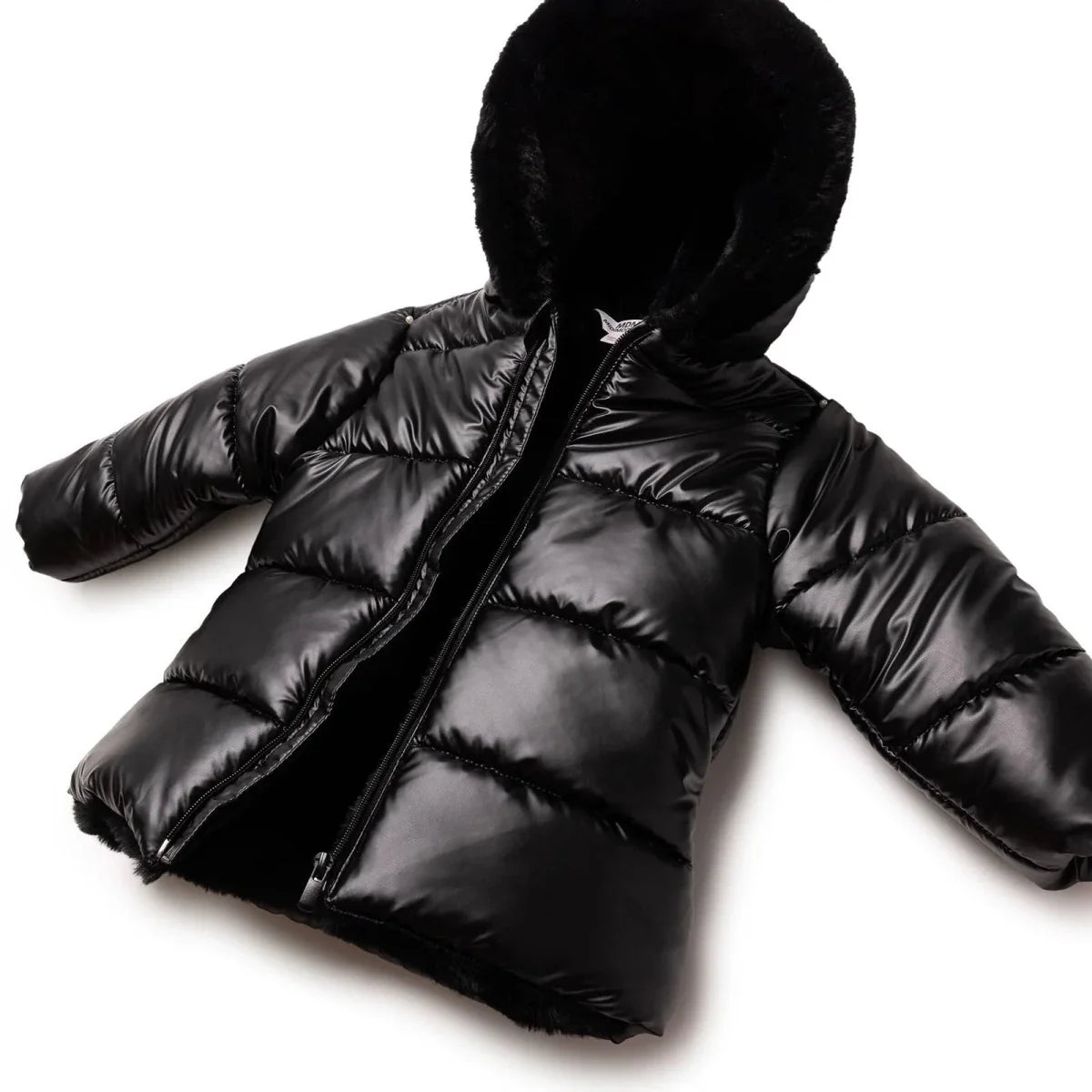 Midimod Water-Repellent Hooded Baby Coat (12 Months to 2-3 Years) - Black