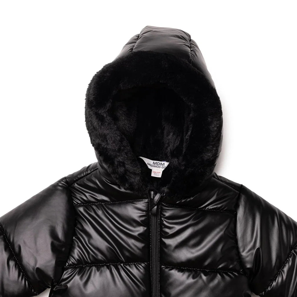 Midimod Water-Repellent Hooded Baby Coat (12 Months to 2-3 Years) - Black