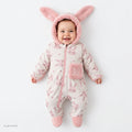 Midimod Hooded Zip-Up Soft Fleece Baby Pramsuit (1-3 Months to 12 Months)