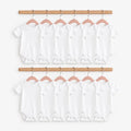 HelloBaby Unisex White Short Sleeve Bodysuits 12 Pack - White