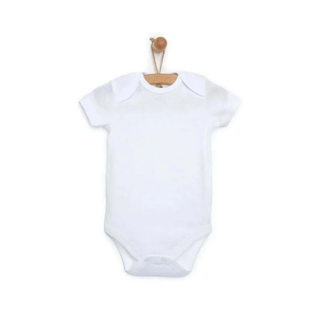 HelloBaby Unisex White Short Sleeve Bodysuits 12 Pack - White
