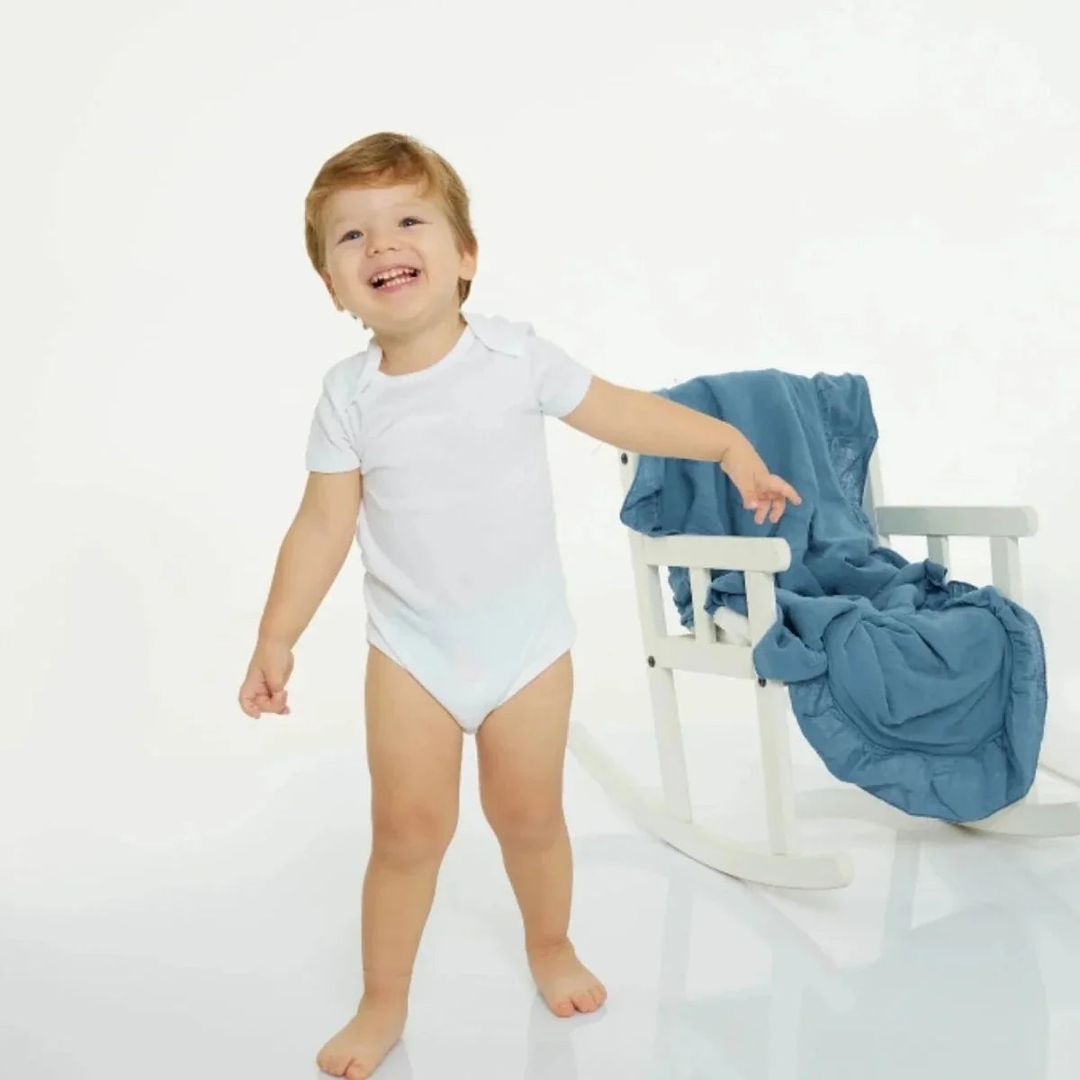 HelloBaby Unisex White Short Sleeve Bodysuits 12 Pack - White