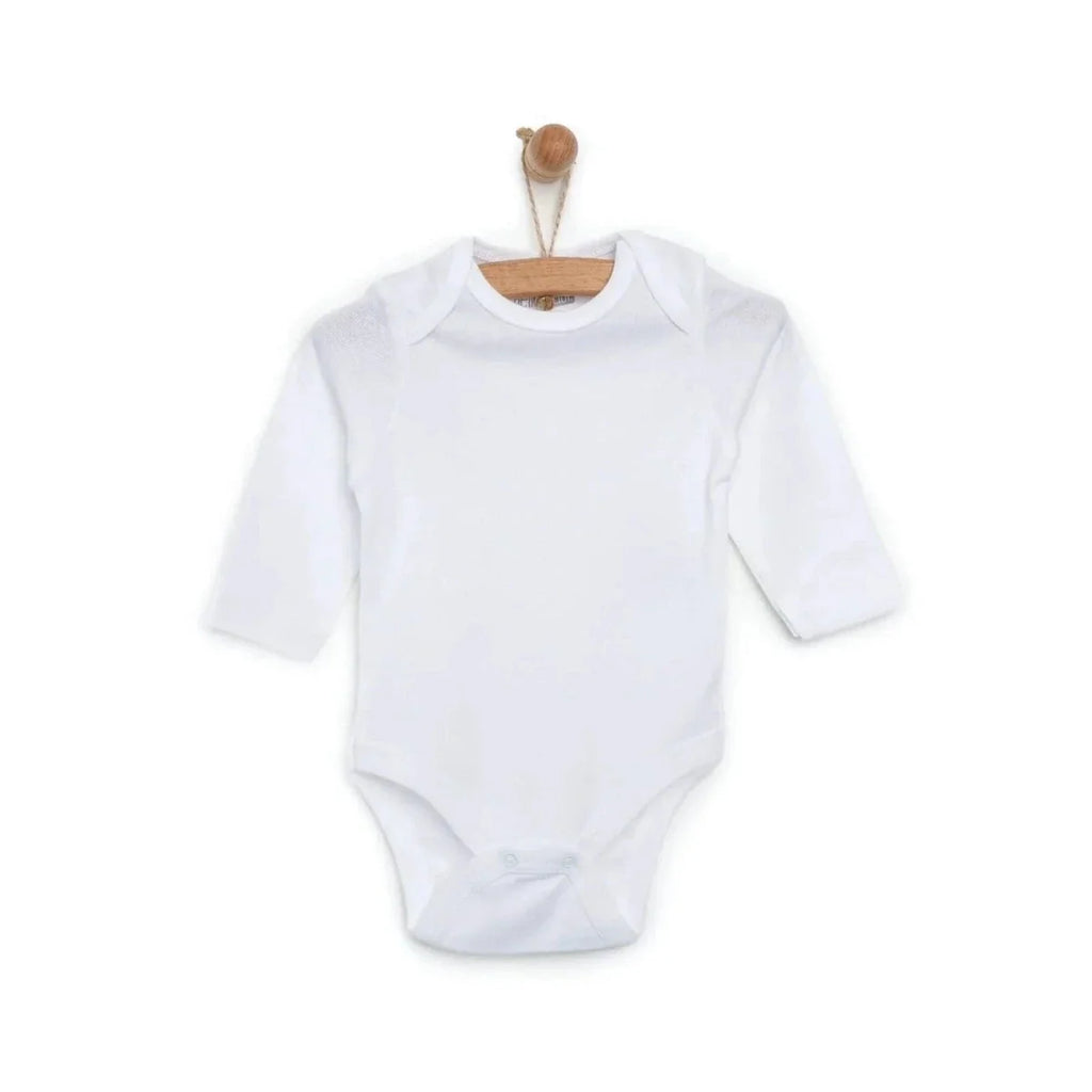 HelloBaby Unisex White Long Sleeve Bodysuits 12 Pack - White