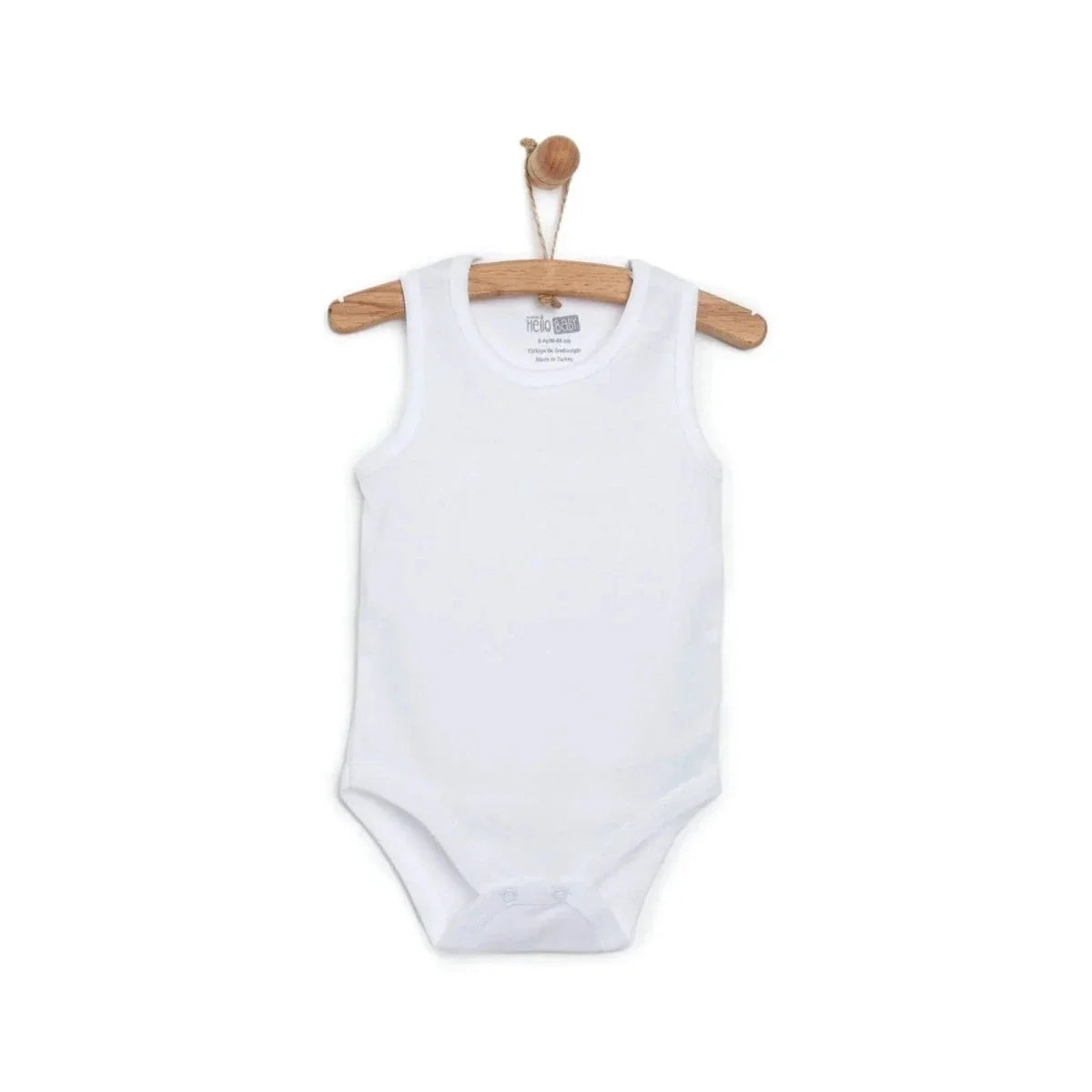HelloBaby Unisex White Sleeveless Vest Bodysuits 12 Pack - White