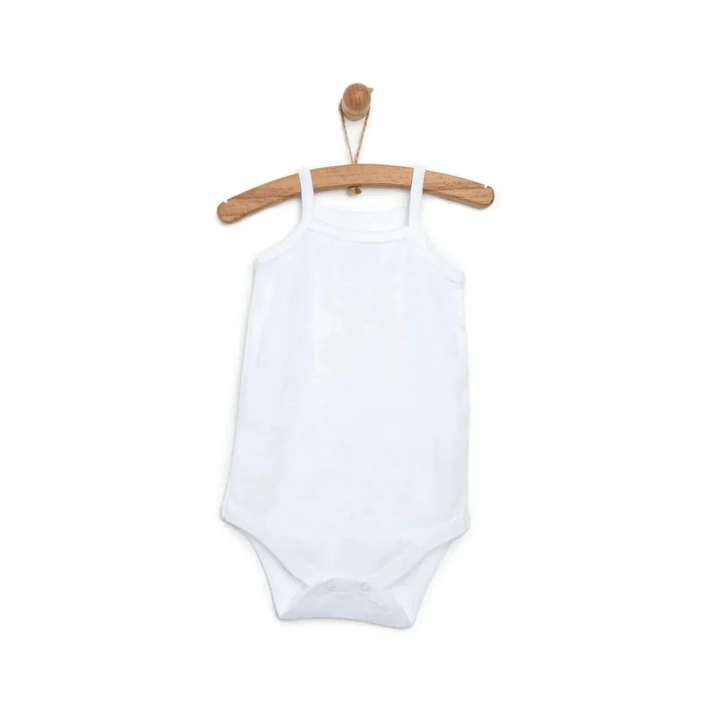 HelloBaby Unisex White Strappy Bodysuits 12 Pack - White