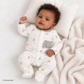 Bebetto Bunny Embroidered Long Sleeve Interlock Baby Sleepsuit with Feet (Newborn to 6-9 Months)