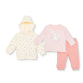 Bebetto 3 Piece Baby Cardigan, Sweatshirt & Leggings Set (1-3 to 12 Months)