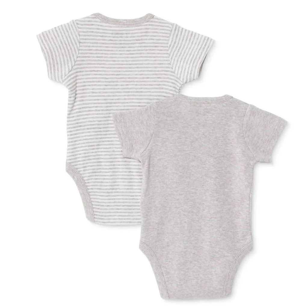 HelloBaby 2 Pack Striped Short Sleeve Baby Bodysuits (1-3 Months to 2-3 Years)