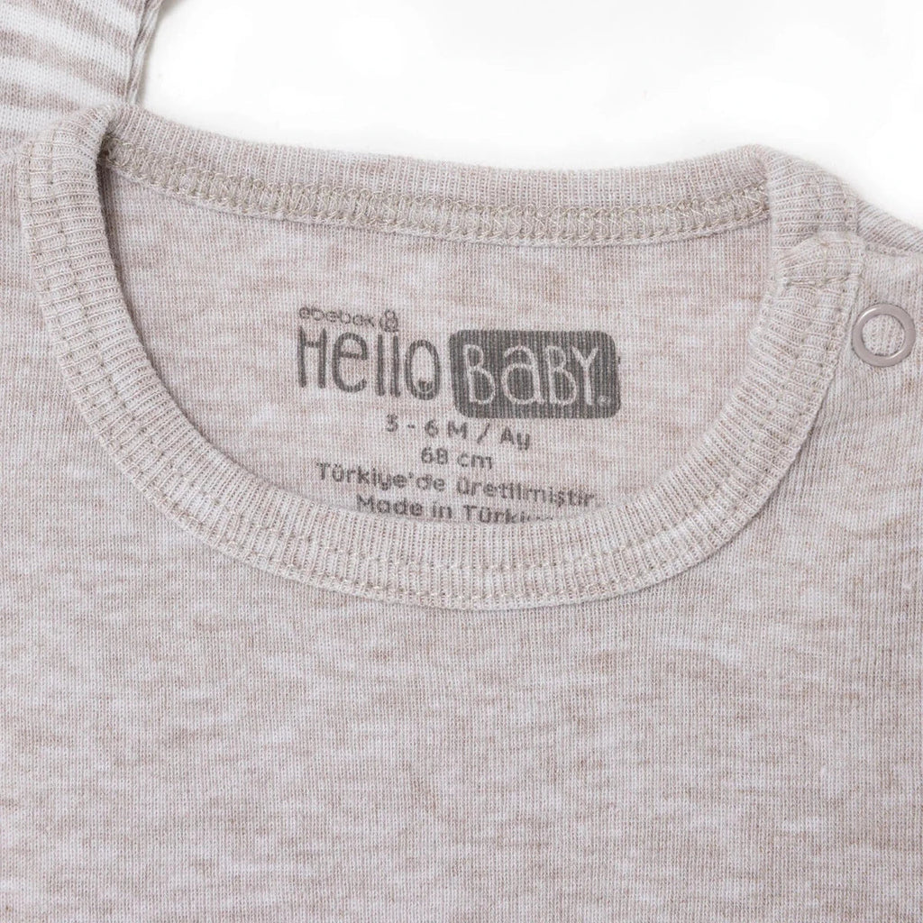 HelloBaby 2 Pack Striped Short Sleeve Baby Bodysuits (1-3 Months to 2-3 Years)