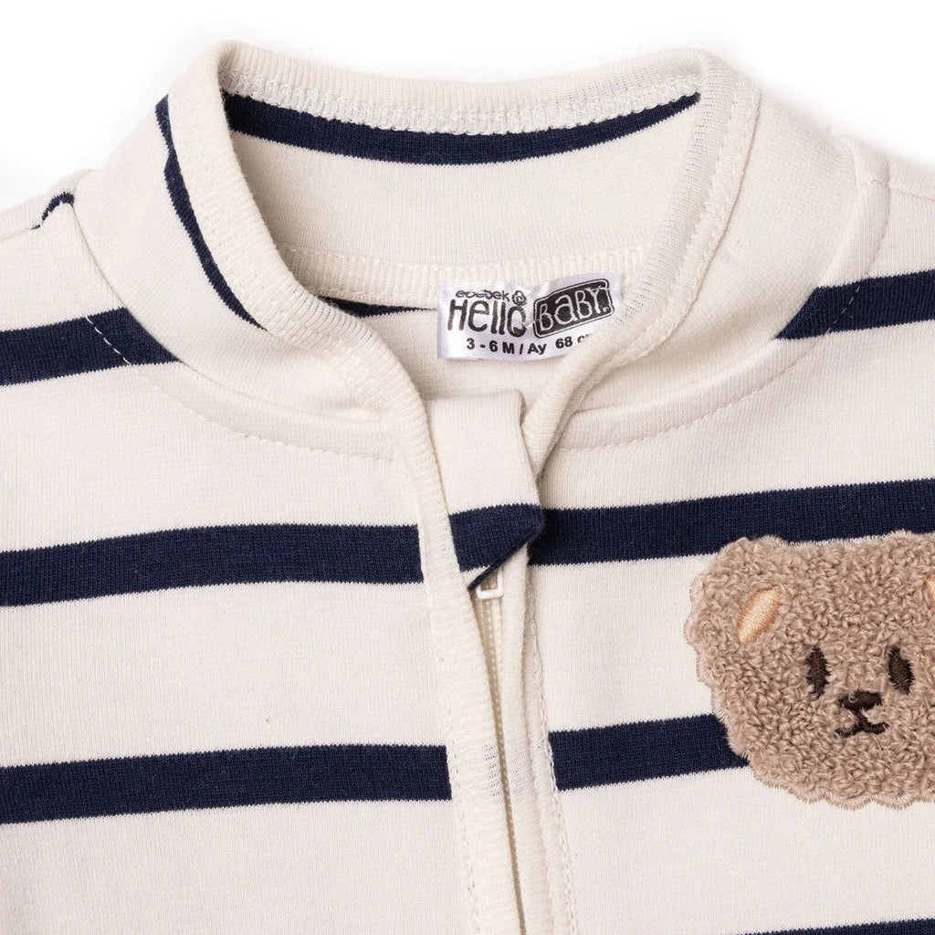 HelloBaby Grandad Collar Printed Baby Cardigan (1-3 Months to 12 Months)