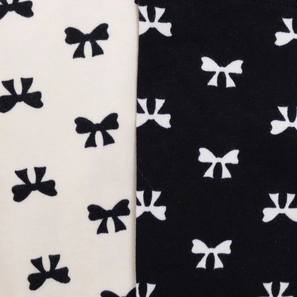 HelloBaby 2 Pack Bow Print Interlock Footless Baby Bottoms (3-6 Months to 2-3 Years) - Black