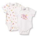 HelloBaby 2 Pack Envelope Neck Short Sleeve Baby Bodysuits (1-3 Months to 2-3 Years)