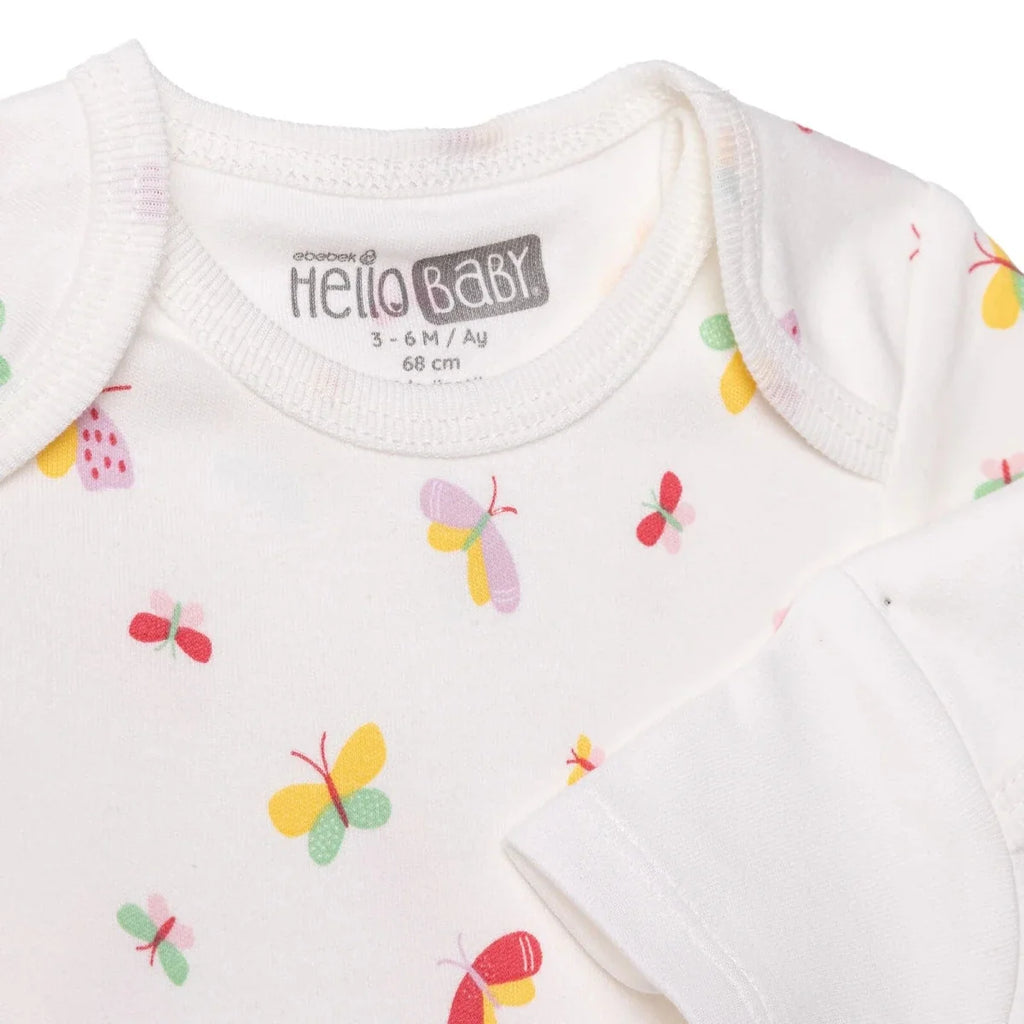 HelloBaby 2 Pack Envelope Neck Short Sleeve Baby Bodysuits (1-3 Months to 2-3 Years)