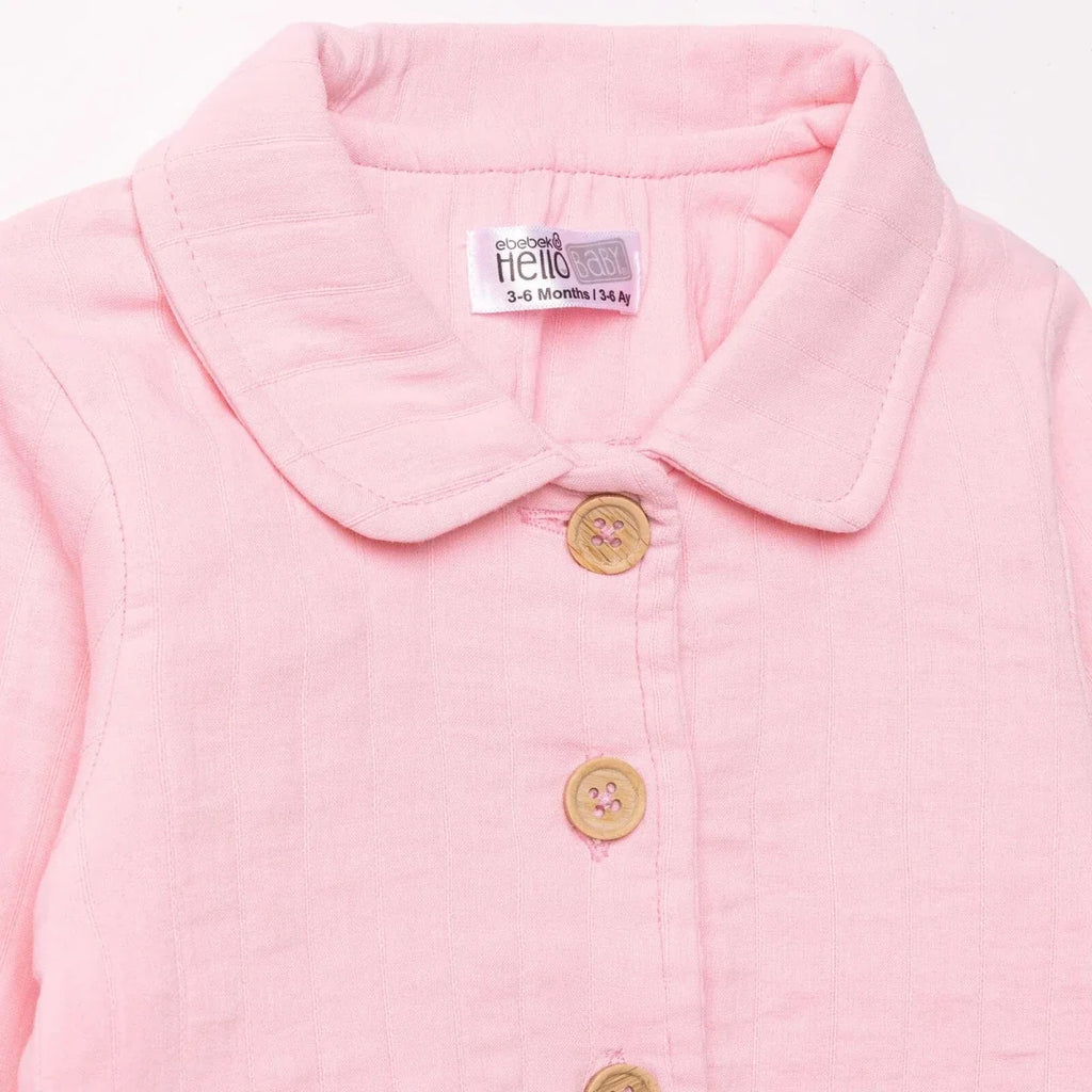 HelloBaby Short Sleeve Muslin Baby Cardigan (1-3 Months to 12 Months)