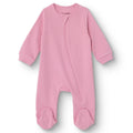 HelloBaby Girls Footed Sleepsuit Zip Fastening Crew Neck Full Length Long Sleeve - Pink