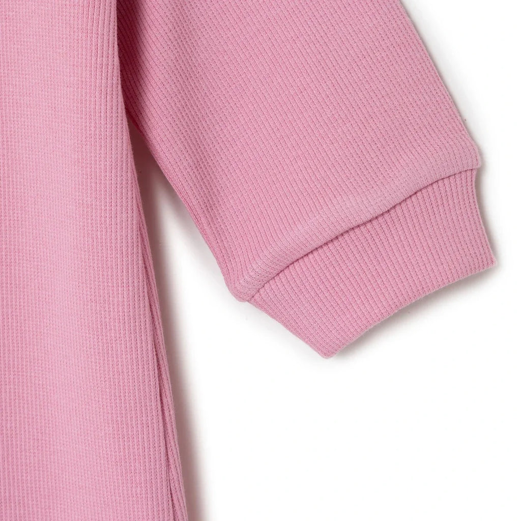 HelloBaby Long Sleeve Ribbed Footed Baby Sleepsuit (Newborn to 6-9 Months) - Pink