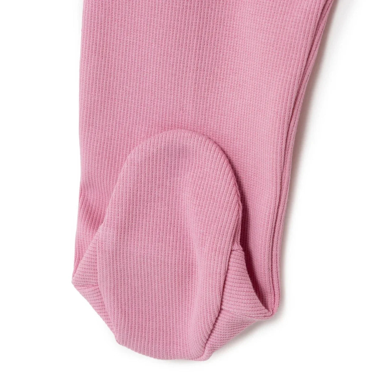 HelloBaby Long Sleeve Ribbed Footed Baby Sleepsuit (Newborn to 6-9 Months) - Pink