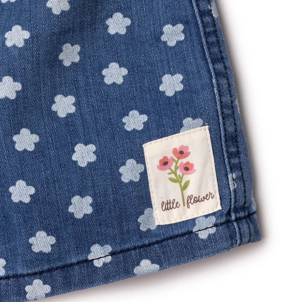 HelloBaby Floral Print Denim Baby Shorts (6-9 Months to 4-5 Years)