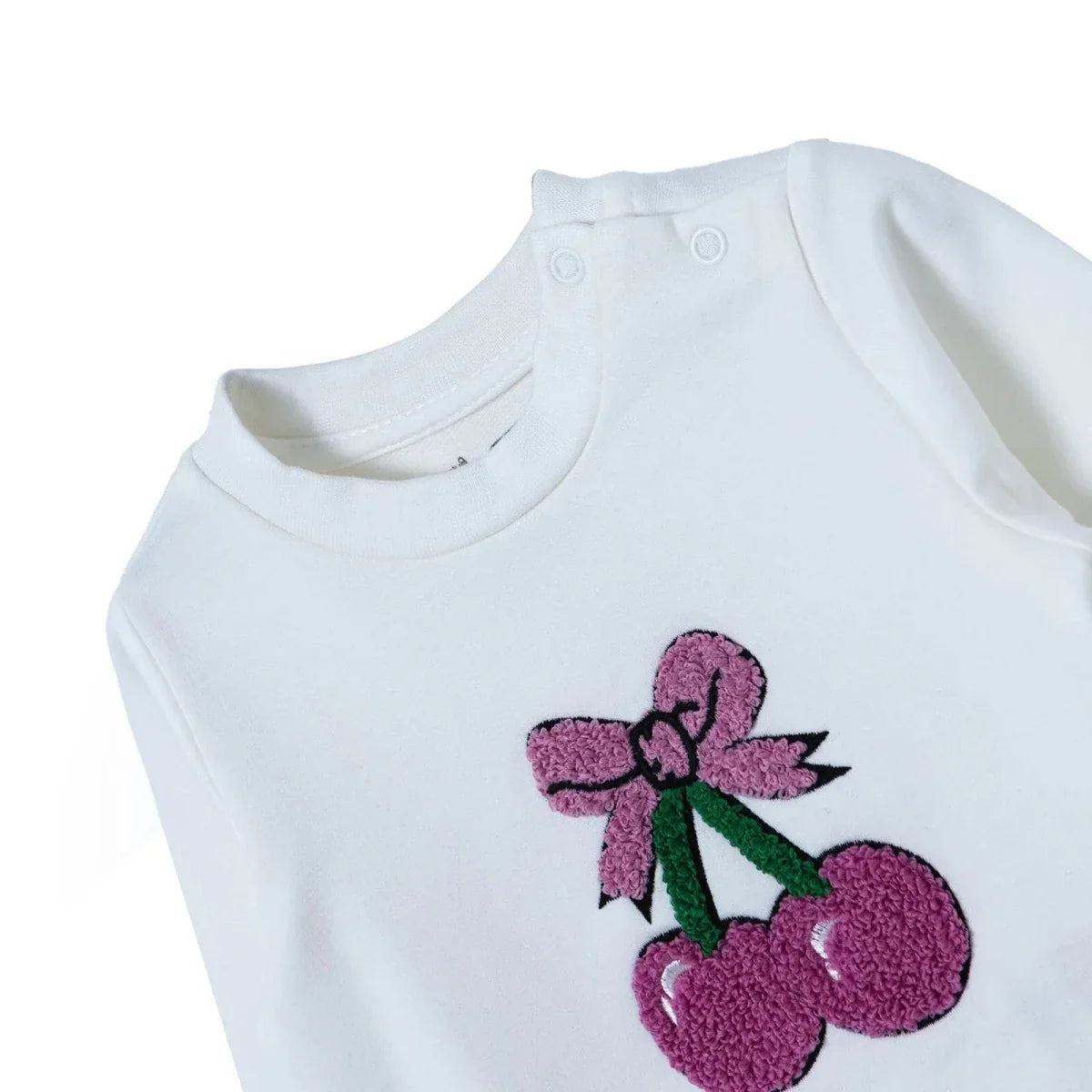 HelloBaby Cherry Print Baby Sweatshirt & Leggings Set (1-3 Months to 12 Months) - Pink
