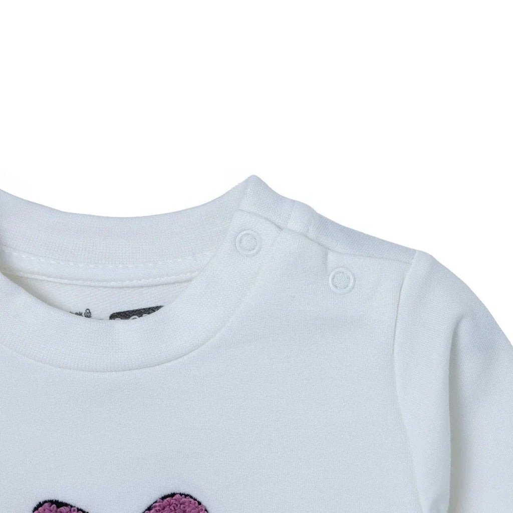HelloBaby Cherry Print Baby Sweatshirt & Leggings Set (1-3 Months to 12 Months) - Pink