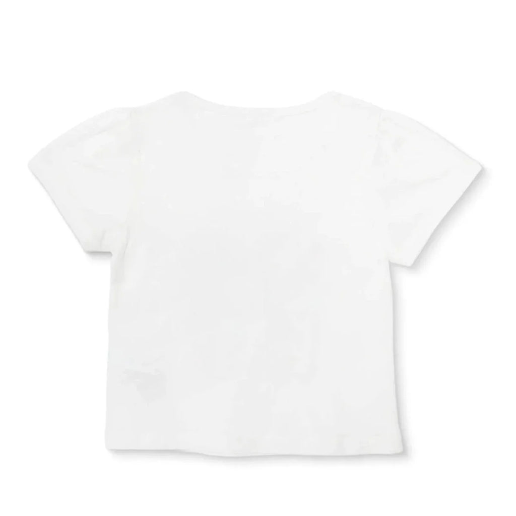 HelloBaby Girls T-shirt Strawberry Print Crew Neck Short Sleeve - Ecru