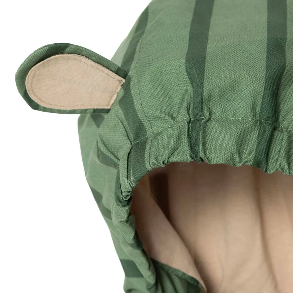 Midimod Animal Print Hooded Lined Baby Raincoat (9-12 Months to 2-3 Years) - Green Printed