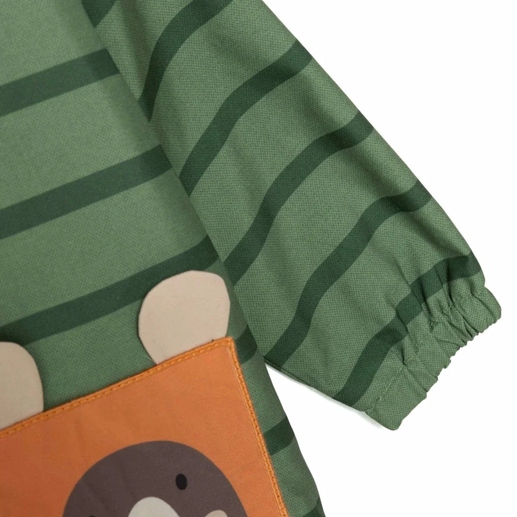 Midimod Animal Print Hooded Lined Baby Raincoat (9-12 Months to 2-3 Years) - Green Printed