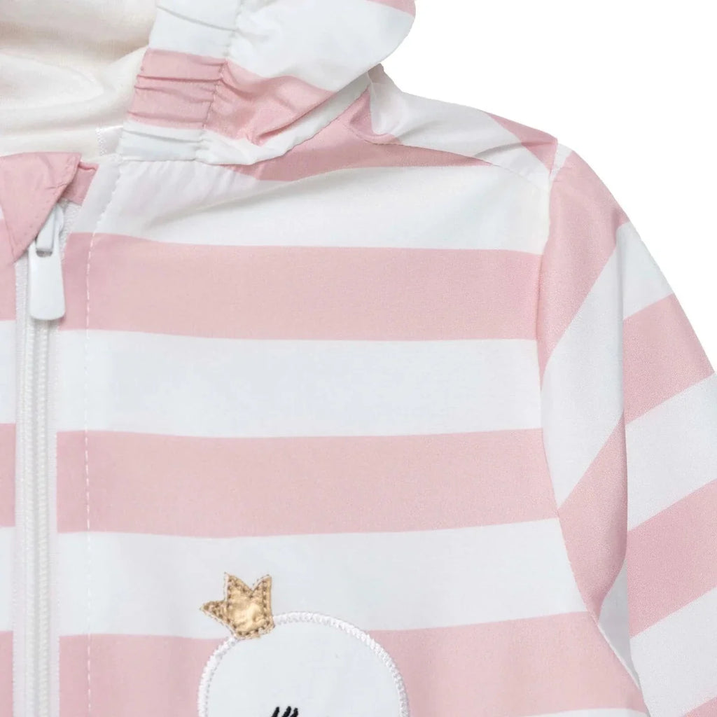 Midimod Girls Raincoat Animal Print Hooded Long Sleeve - Pink Printed