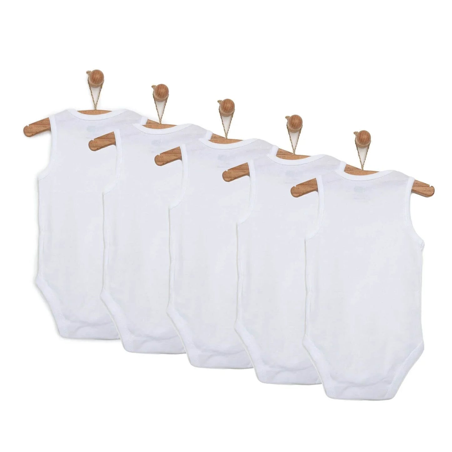 HelloBaby Unisex Sleeveless Bodysuit 5 pcs