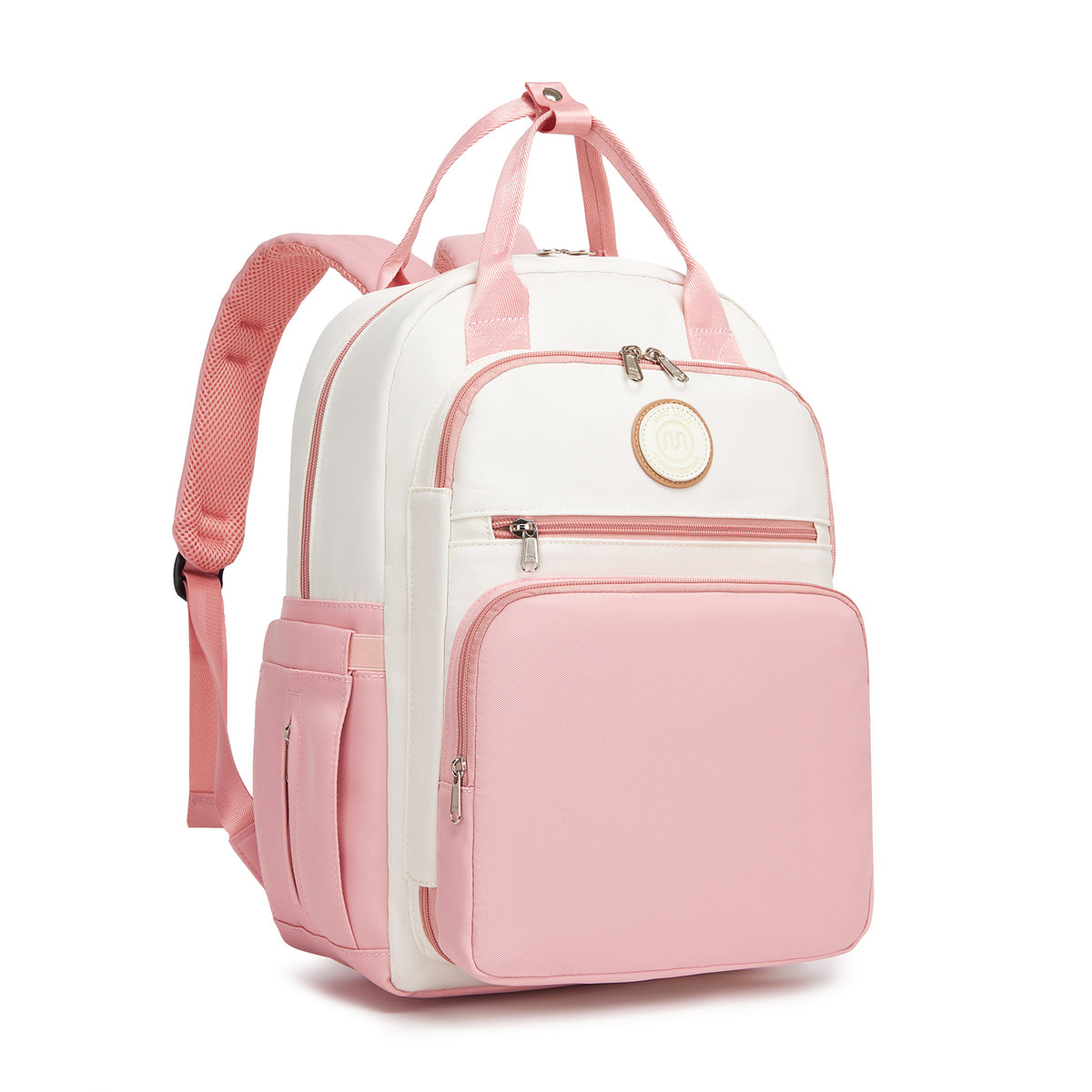 Miss Lulu Baby Changing Backpack (Pink & White) - BCM2532PK/WH