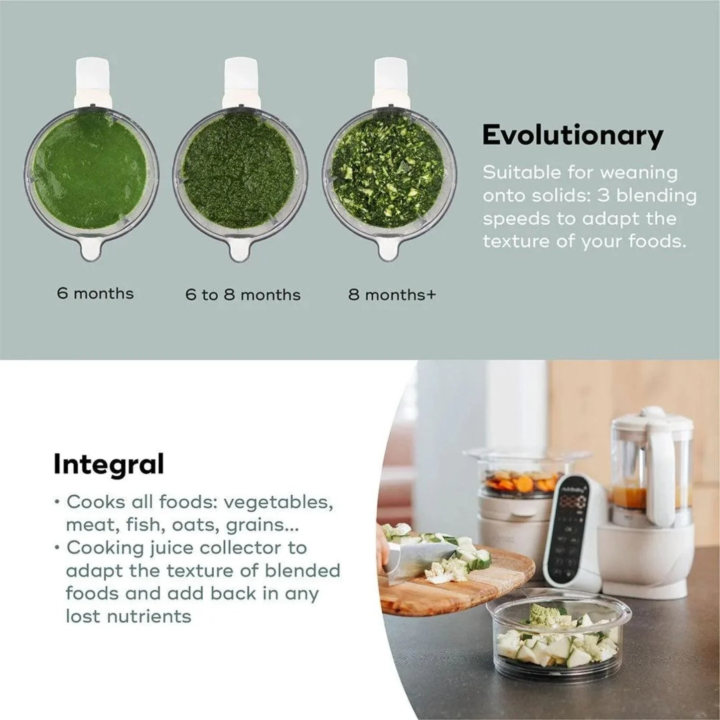 Babymoov Nutribaby (+) 6-in-1 Baby Food Maker - Mineral