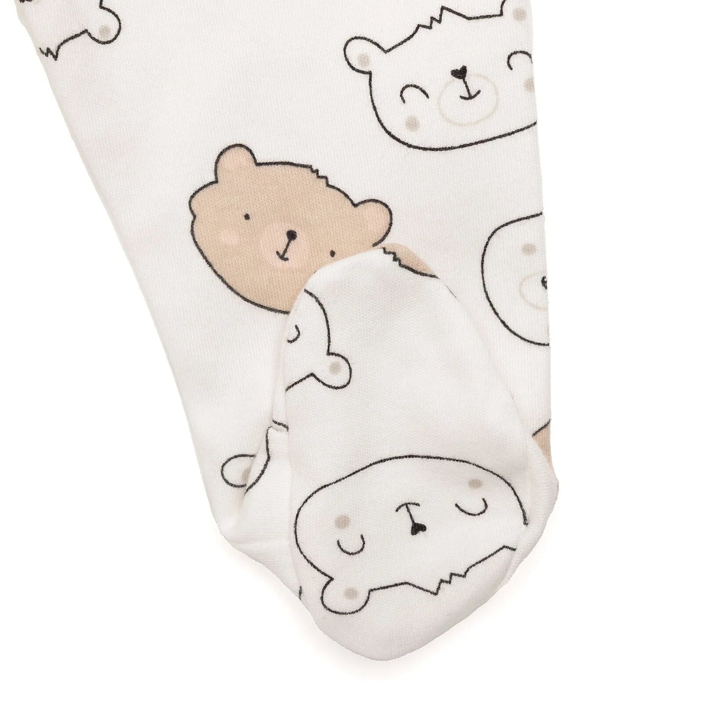 HelloBaby Boy Body-Footed Bottom-Hat - Ecru