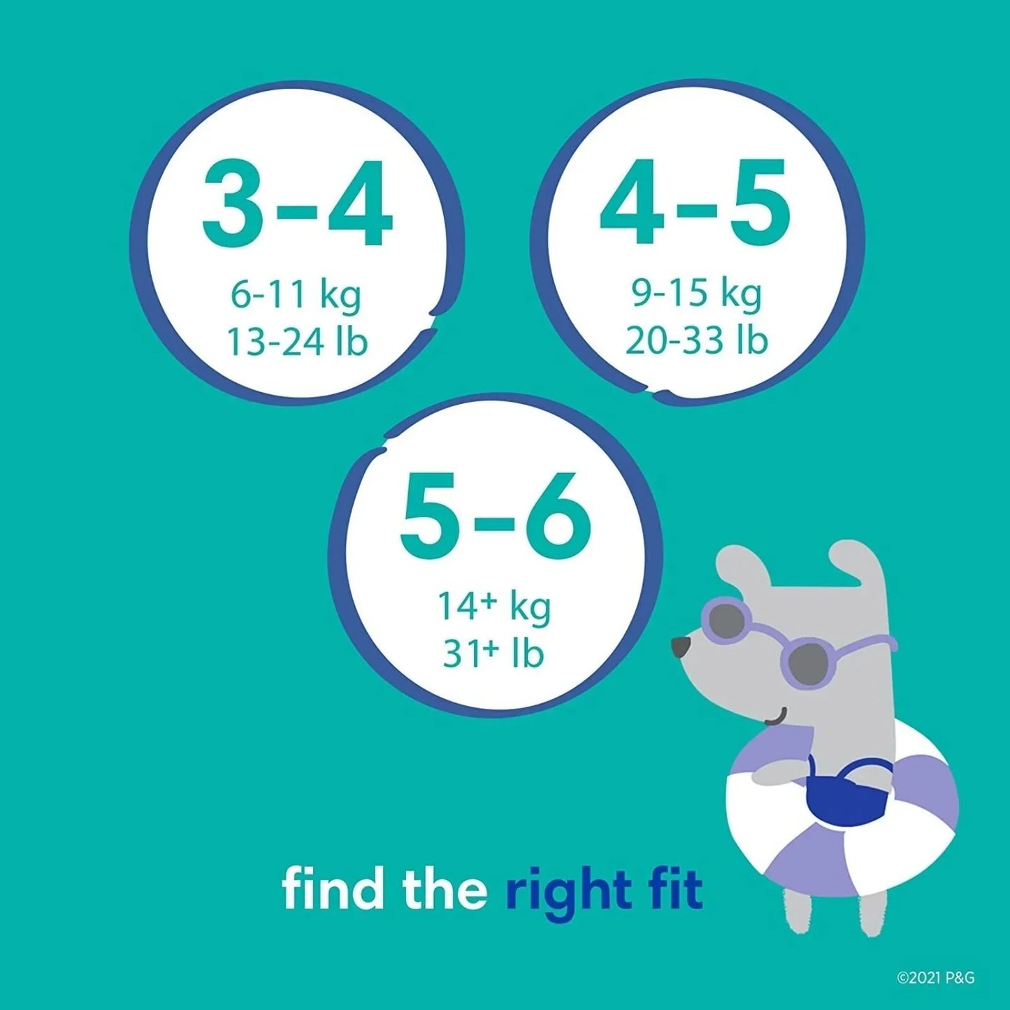 Pampers Splashers Size 5-6 - 10 nappies