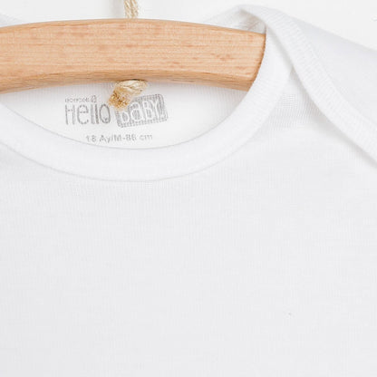 HelloBaby Long Sleeve Baby Bodysuit - White