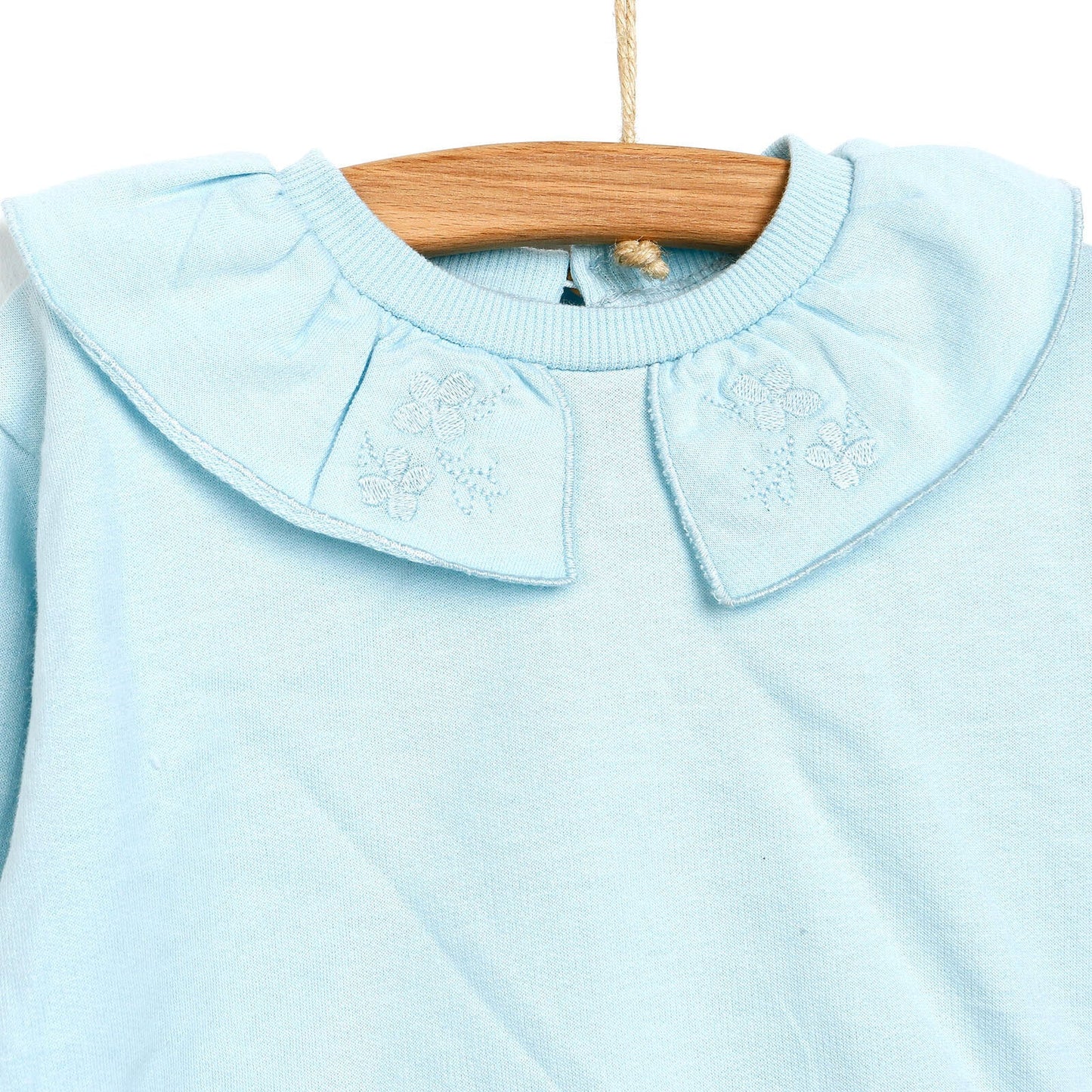 Tuffy Sweatshirt Collared - Footless Bottom - Light Blue