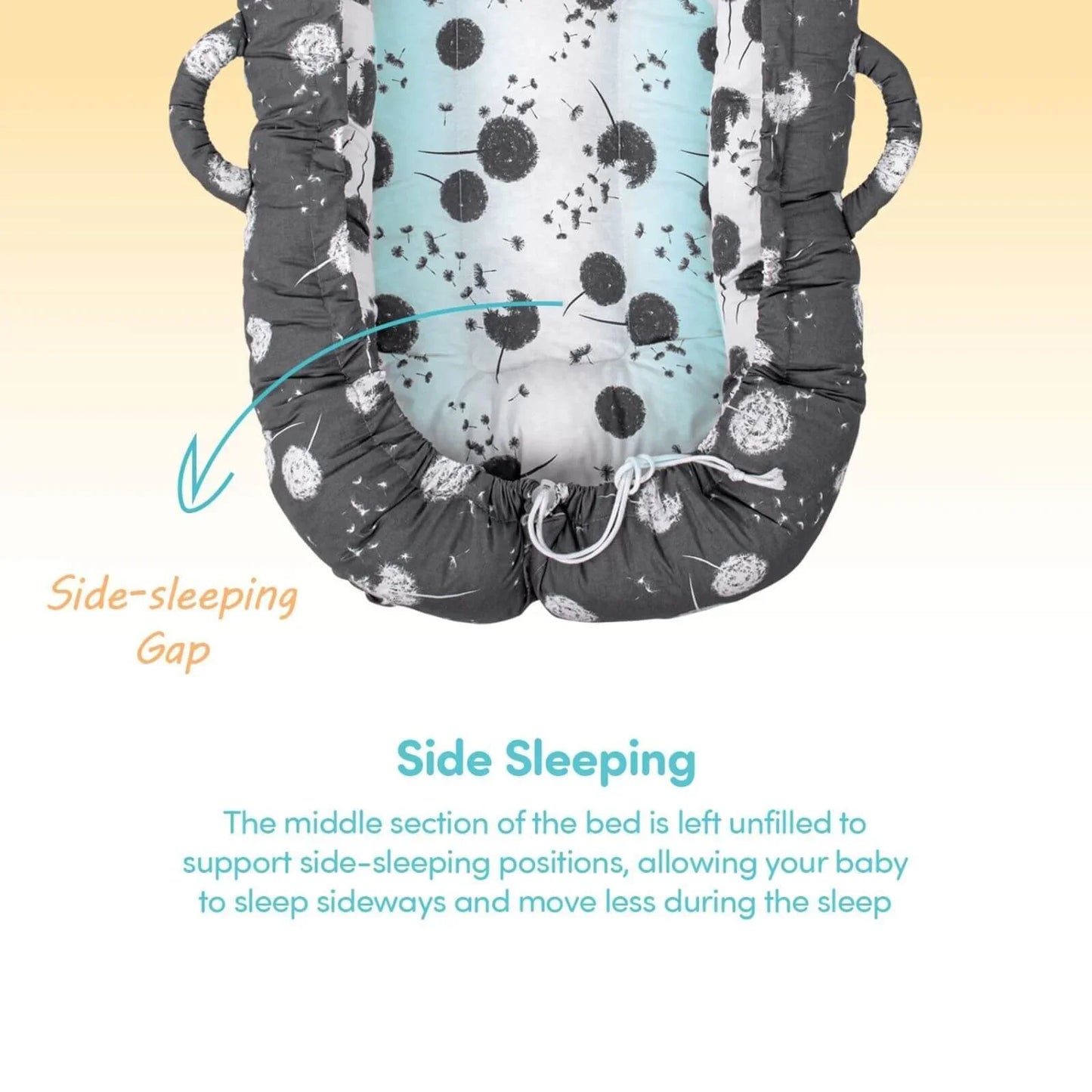 baby plus Mother Side Baby Reflux Bed - Dandelion