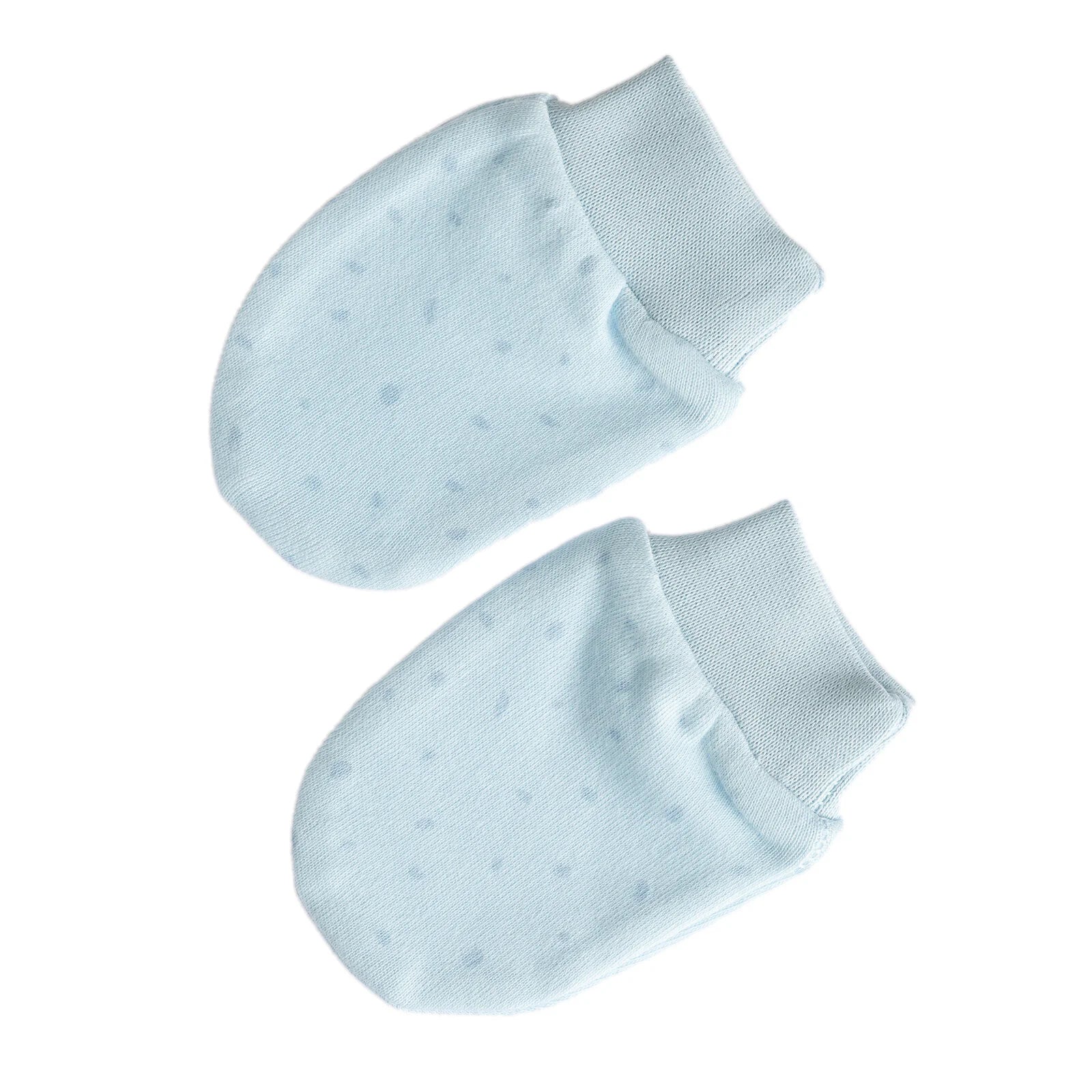 HelloBaby Newborn Striped-Straight Mitten - Blue