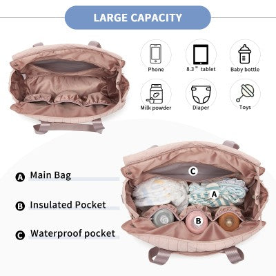 Miss Lulu Diaper Bag (Pink)