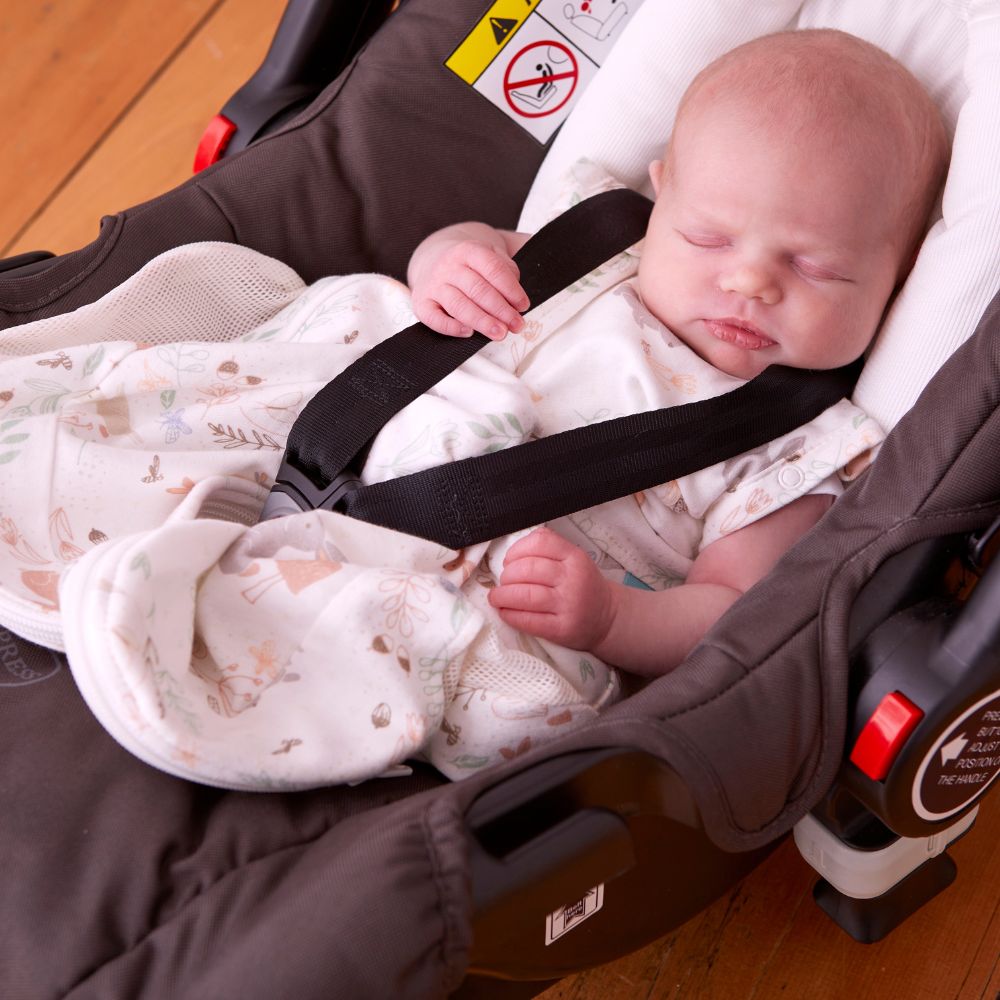 Purflo Swaddle To Sleep 0.5 Tog Sleeping Bag [0-4M] - (Nutmeg Design)