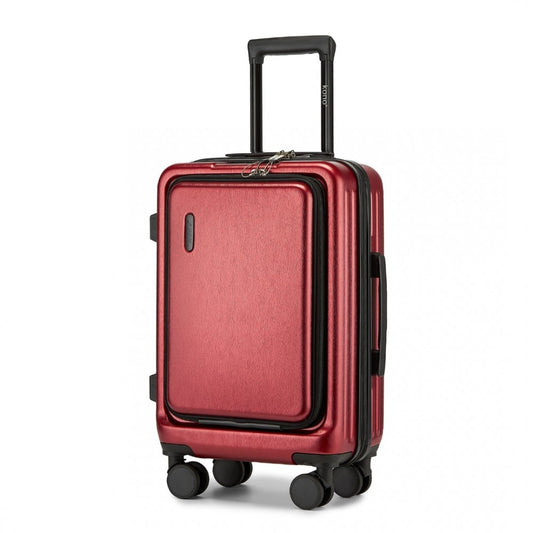 Kono 20 Inch Carry-On Hardshell Suitcase With TSA Lock & Front Laptop Compartment