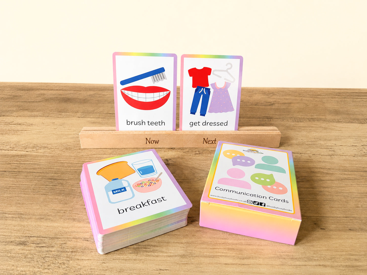 Now, Then & Next / Now & Next Stand & Flashcard Set