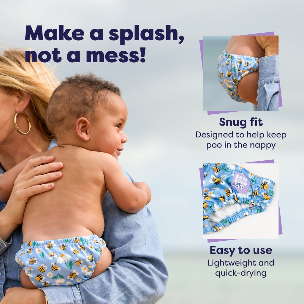 Reusable Swim Nappy in Busy Bees