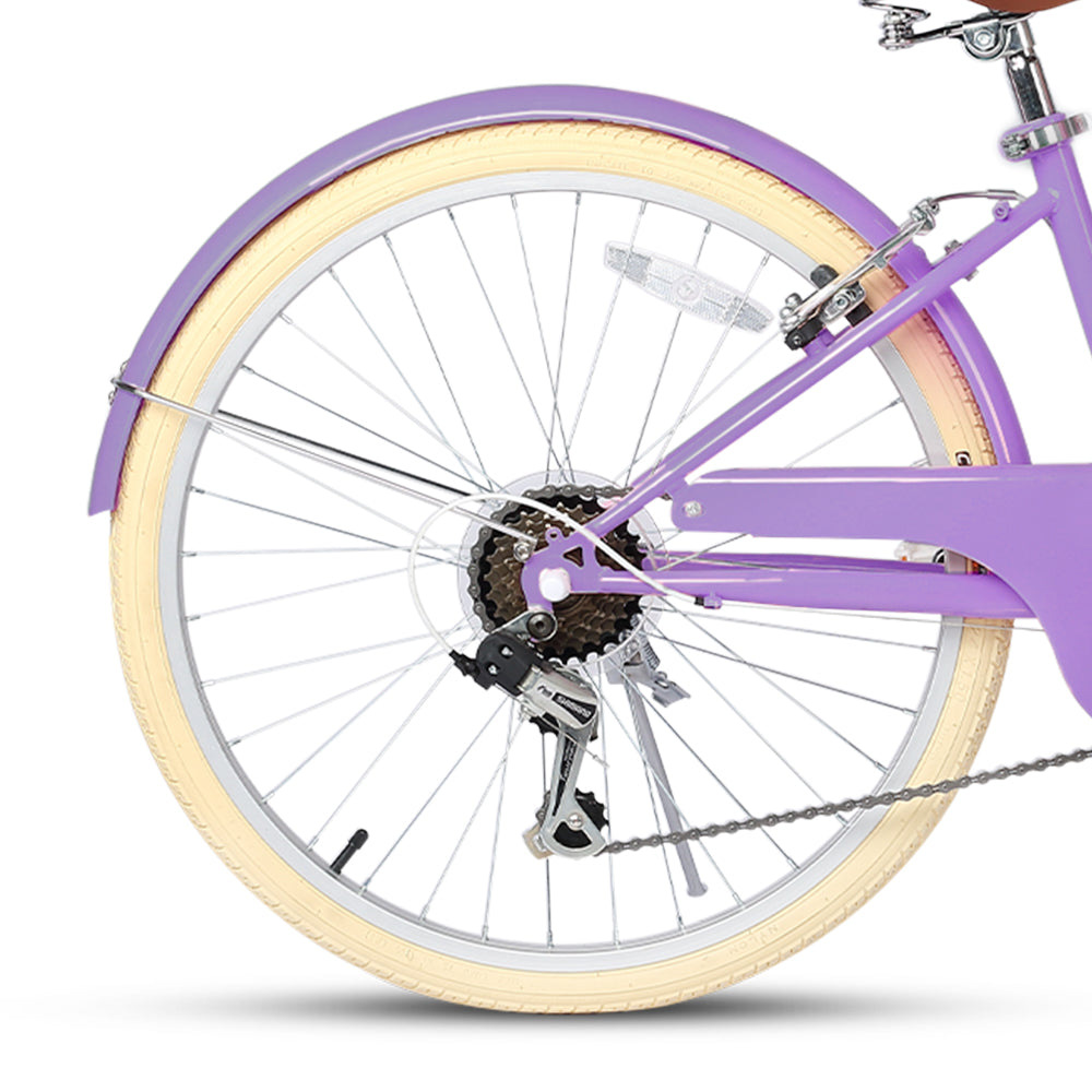 Glerc 24 Inch Beach Cruiser Hybrid Kids Bike - Missy