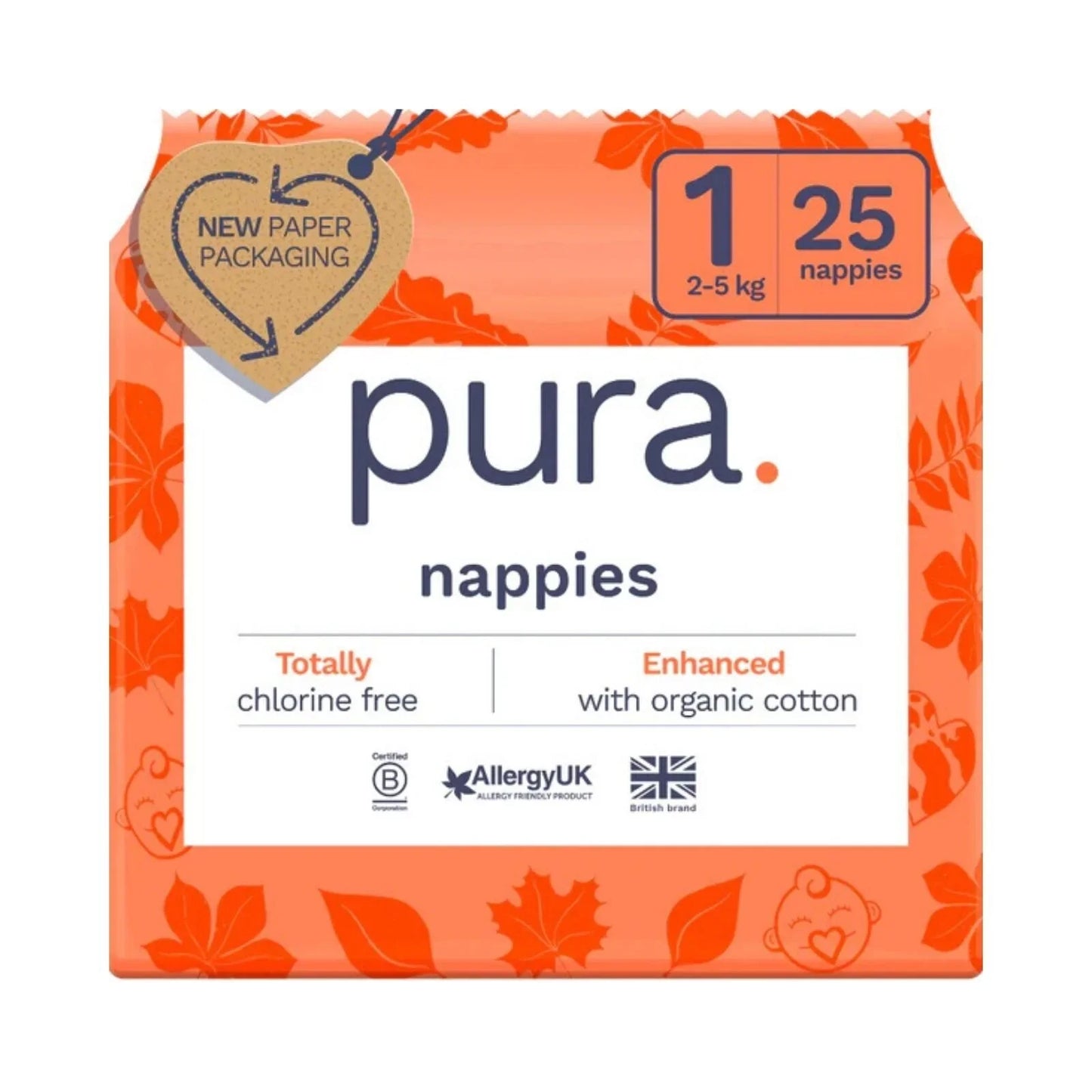 Pura Eco Nappy Size 1 - 25 nappies