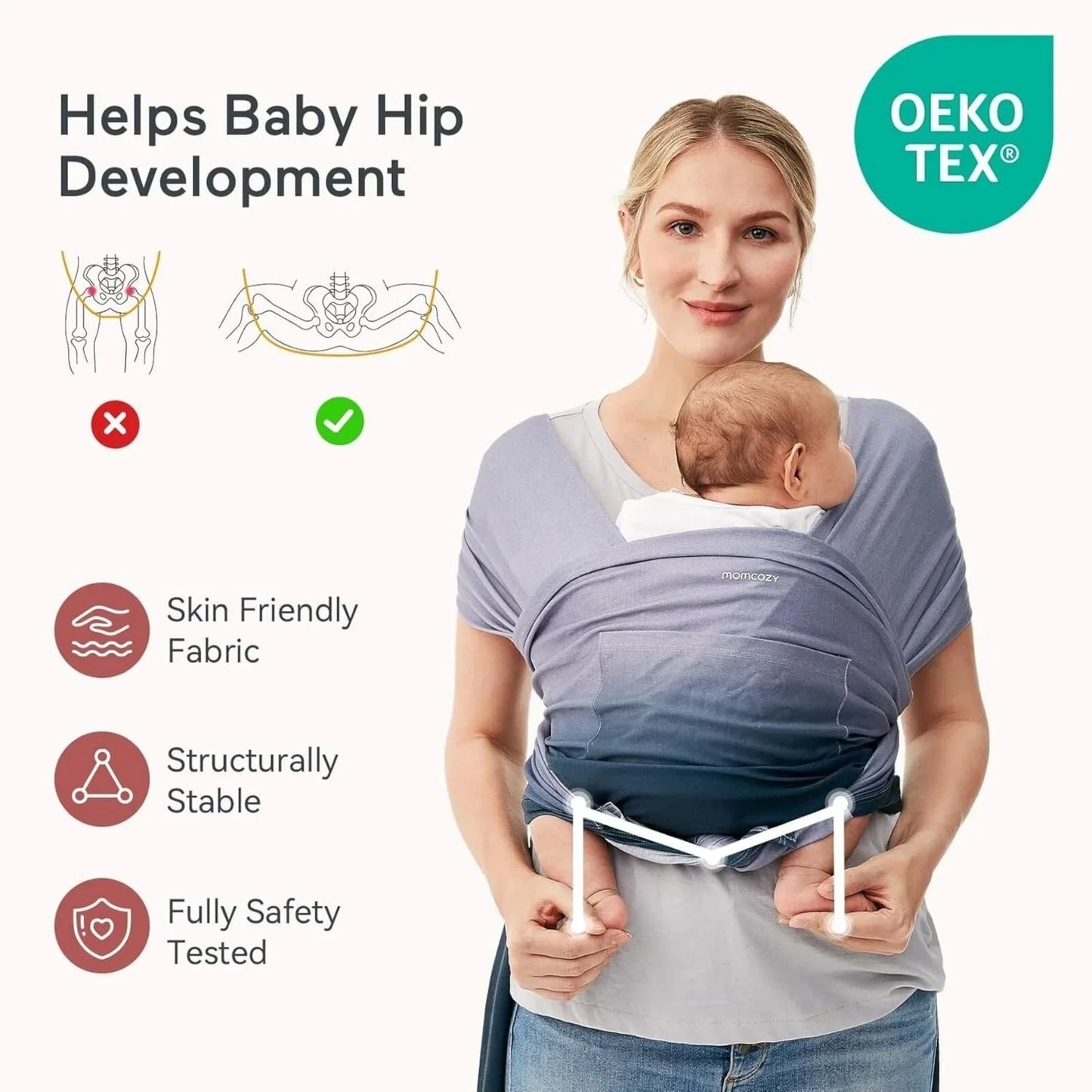 Momcozy Baby Carrier - Gradient Blue